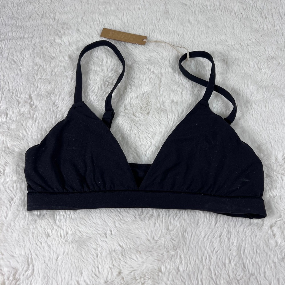 SKIMS Swim Triangle Top Onyx Black BR-TRI-2024 Womens Size XS New With Tags